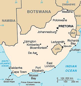 Carte - Afrique Du Sud