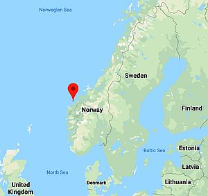 Alesund, position dans la carte