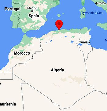 Alger, position dans la carte