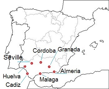 Andalousie, principales villes