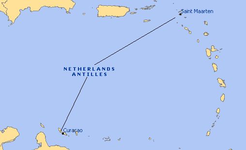 Carte - Antilles Neerlandaises