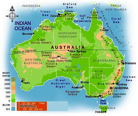 adelaide carte australie