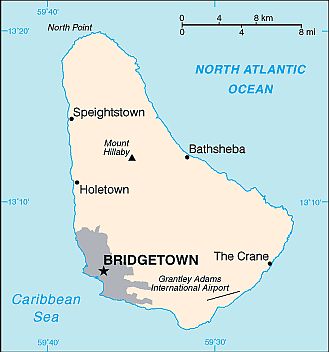 Carte - Barbade