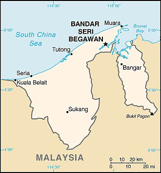 Carte - Brunei