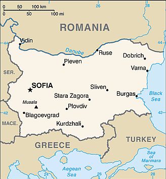 Carte - Bulgarie