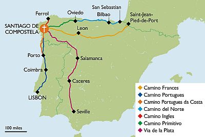 Camino de Santiago, quelques itinéraires