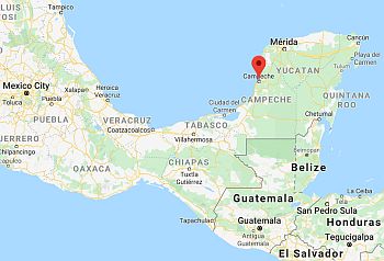 Campeche, position dans la carte