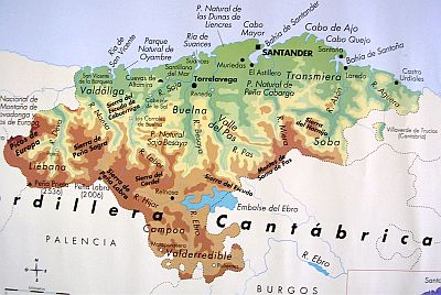 Cantabrie, carte