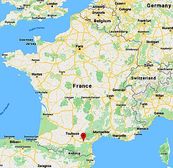 Carcassonne, position dans la carte