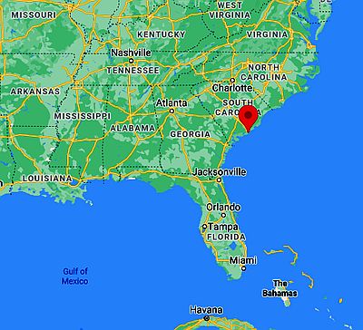 Charleston, position dans la carte
