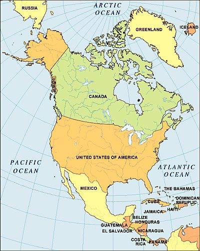 Carte - Amerique Nord
