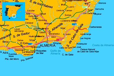 Costa Almería, carte