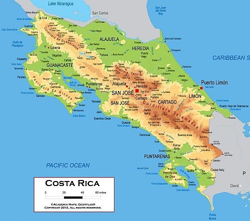 Carte - Costa Rica