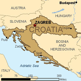 Carte - Croatie