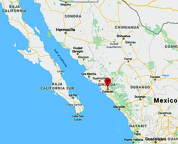 Culiacán, position dans la carte