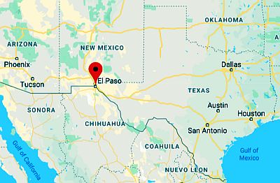 El Paso, position dans la carte