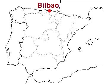 Bilbao, où se trouve dans la carte