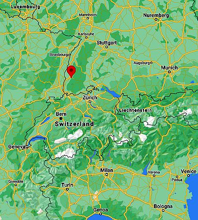 Fribourg, position dans la carte