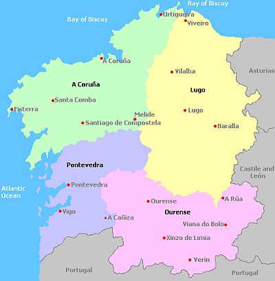 galice carte espagne