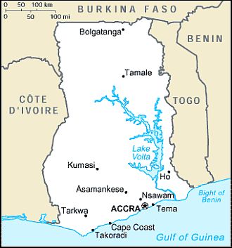 Carte - Ghana
