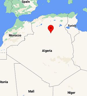 Ghardaia, position dans la carte