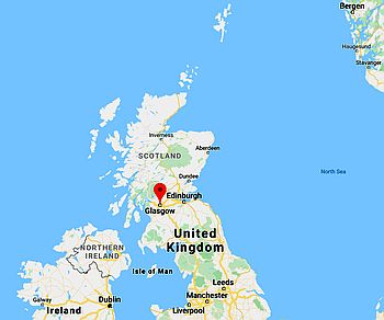 Glasgow, position dans la carte