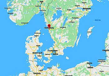 Goteborg, position dans la carte