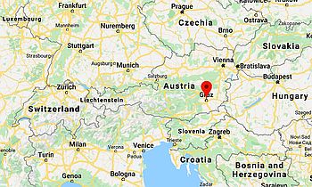 Graz, position dans la carte