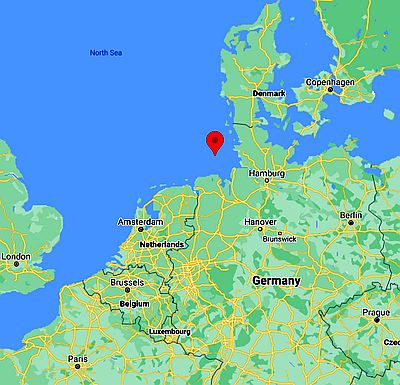 Helgoland, position dans la carte