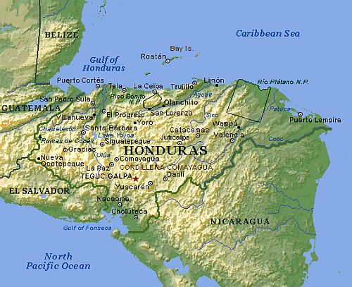 Carte - Honduras