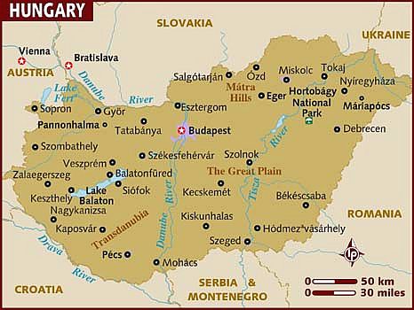 Carte - Hongrie
