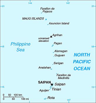Carte - Iles Mariannes Du Nord