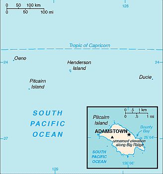 Carte - Iles Pitcairn