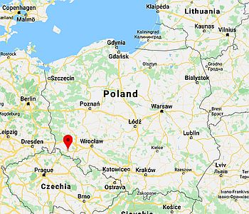 Jelenia Gora, position dans la carte