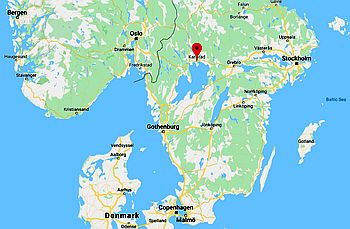 Karlstad, position dans la carte