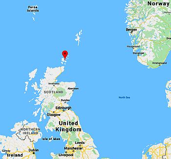 Kirkwall, position dans la carte