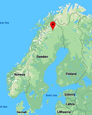Kiruna, position dans la carte