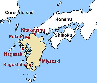 Kyushu, carte