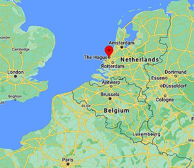 La Haye, position dans la carte