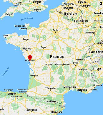 La Rochelle, position dans la carte