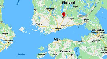 Lahti, position dans la carte
