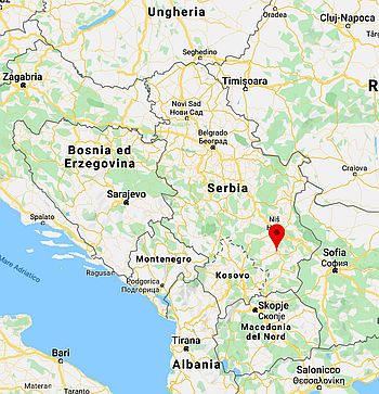 Leskovac, position dans la carte