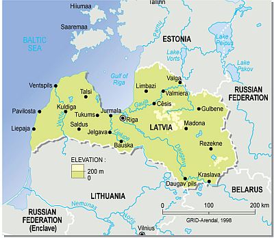 Carte - Lettonie