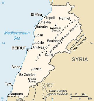 Carte - Liban