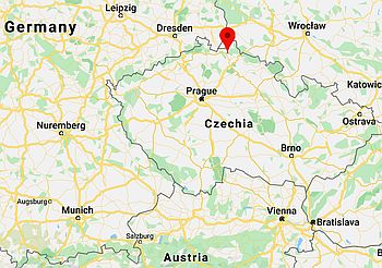 Liberec, position dans la carte