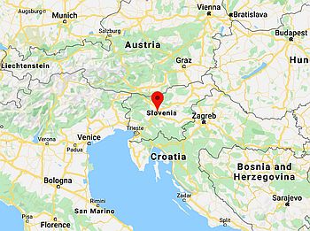 Ljubljana, position dans la carte