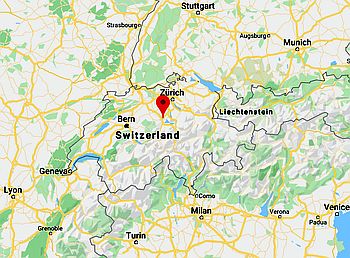 Lucerne, position dans la carte