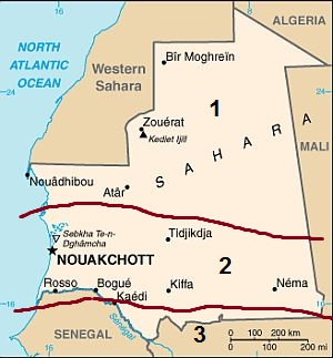 Carte - Mauritanie