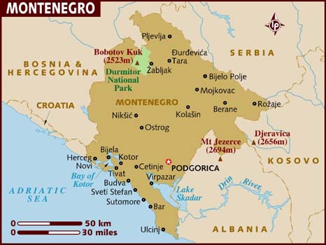 Carte - Montenegro