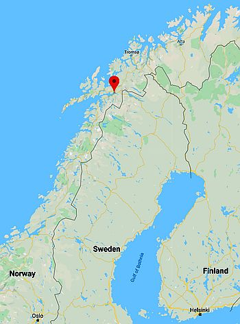 Narvik, position dans la carte